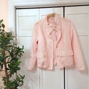 🌿🍒 Zenergy by CHICO'S Chic Pink Quilted Jacket size 1 ( Medium) 🍒🌿